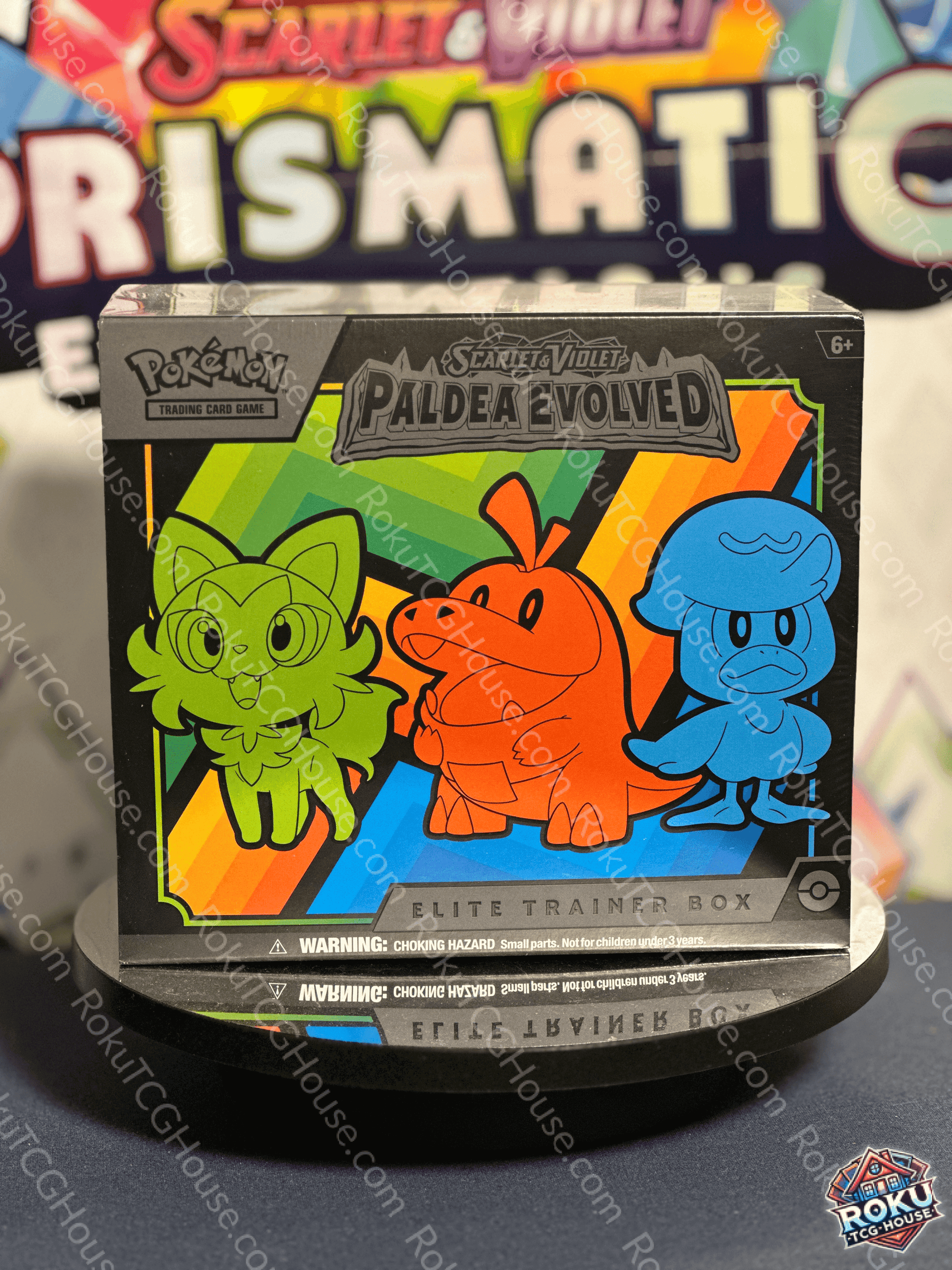 Front of Paldea Evolved – Pokémon TCG Elite Trainer Box.