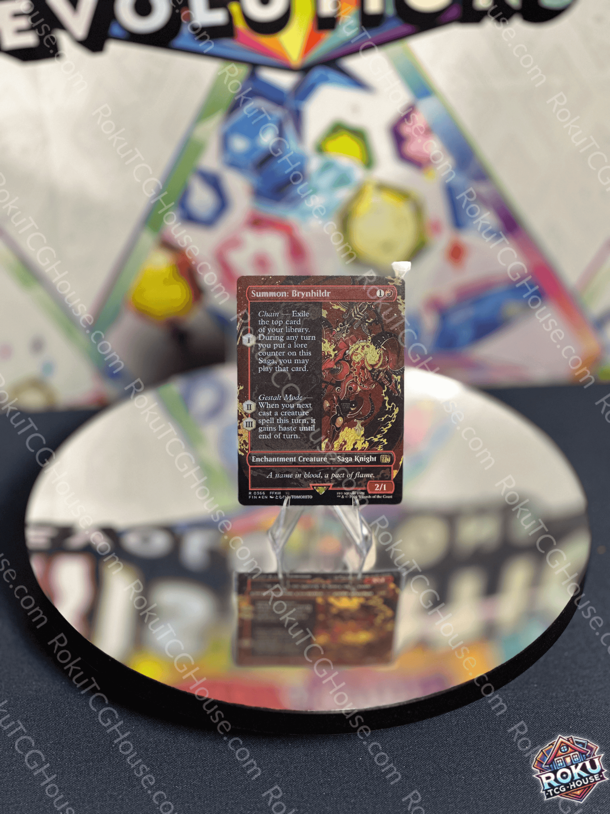 Front of Summon: Brynhildr (Borderless) - Final Fantasy - Magic: The Gathering Card (Near Mint)