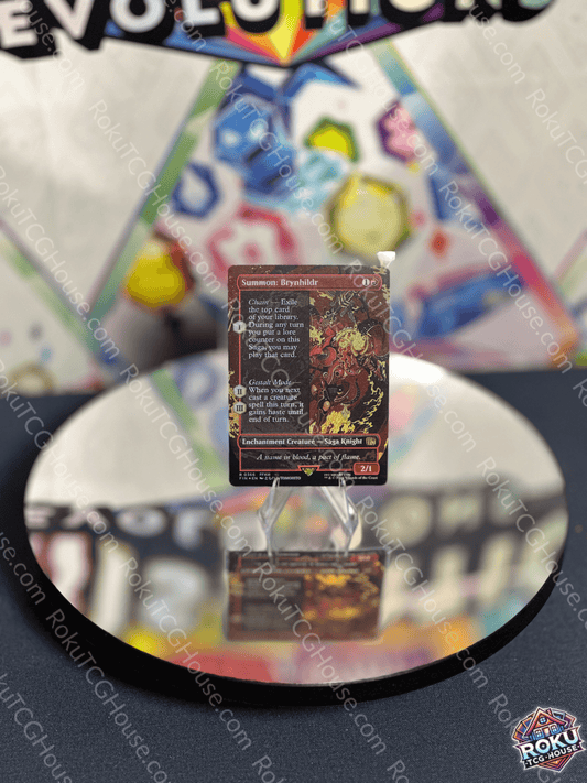 Front of Summon: Brynhildr (Borderless) - Final Fantasy - Magic: The Gathering Card (Near Mint)