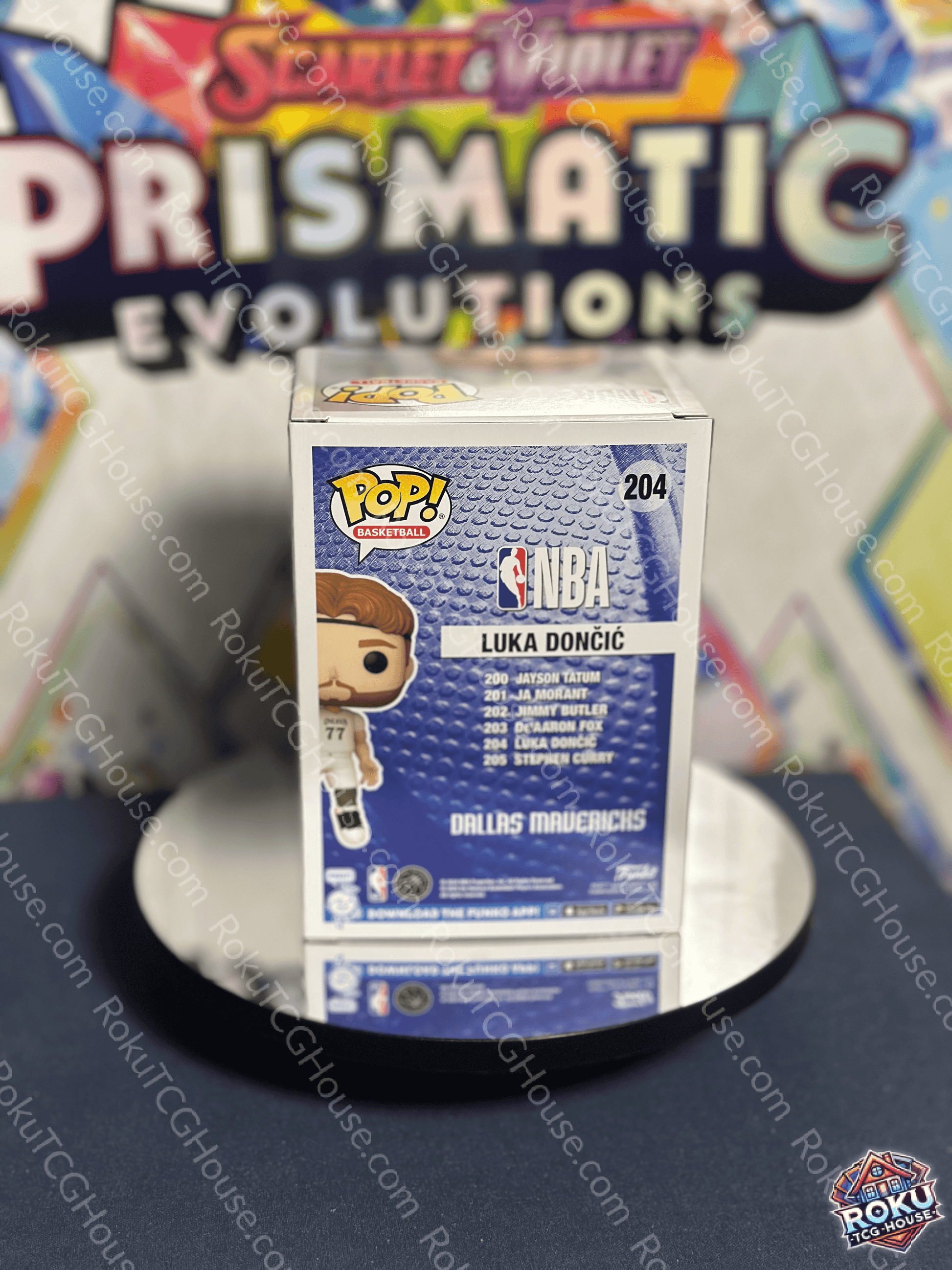 Back of Luka Dončić NBA #204 Funko Pop! 