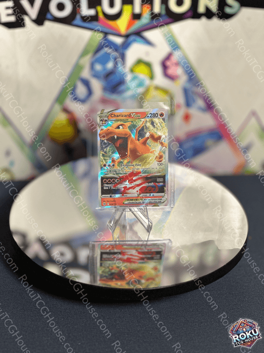 Charizard VStar Brilliant Stars Pokémon card, signed by Bryce Papenbrook, front view