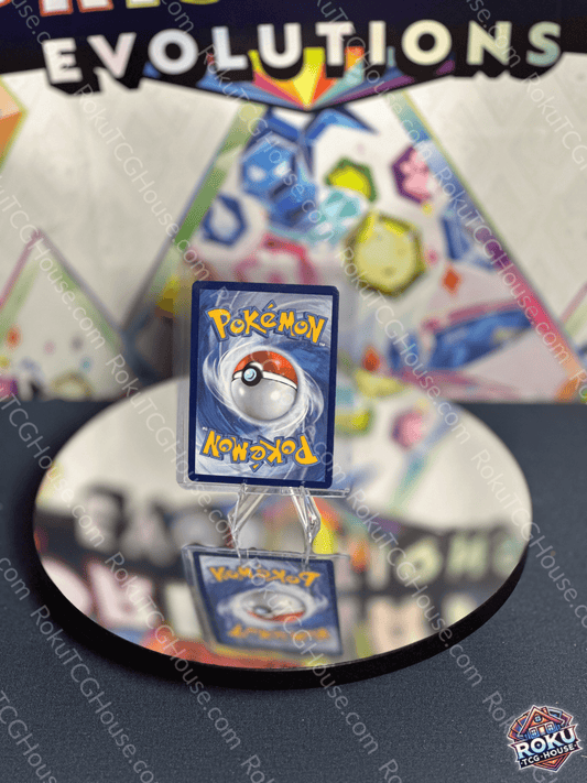 Back side of Charizard VStar Brilliant Stars Pokémon card, signed by Bryce Papenbrook