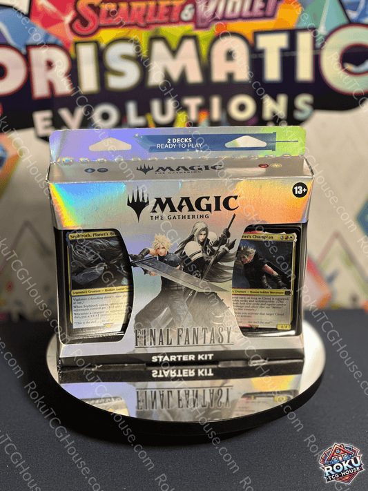Front of sealed MTG: Final Fantasy Starter Kit box featuring iconic Final Fantasy artwork and product title.