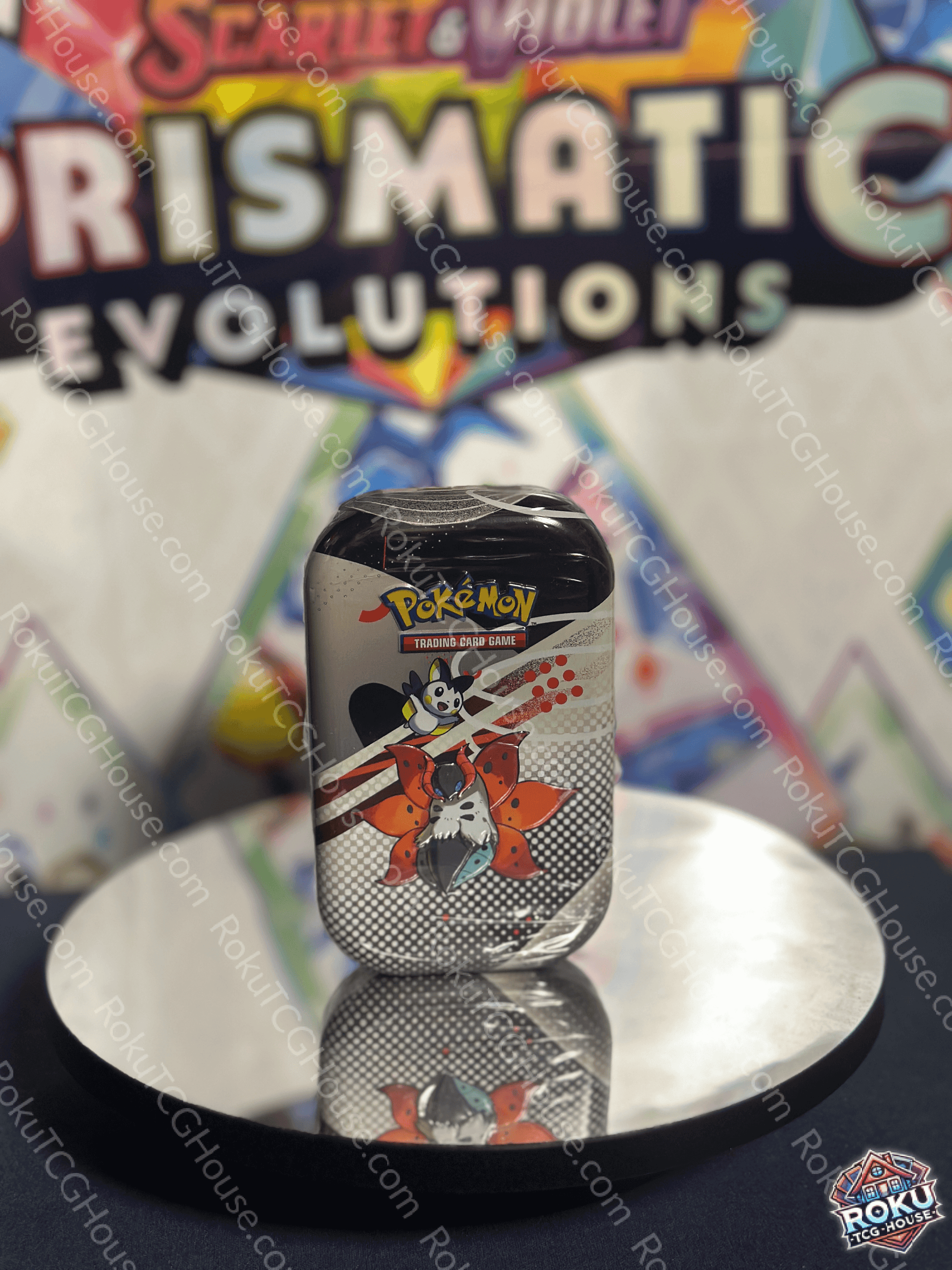Front of Black Bolt/White Flare - Unova Mini-Tin featuring Unova-themed Pokémon art and logo