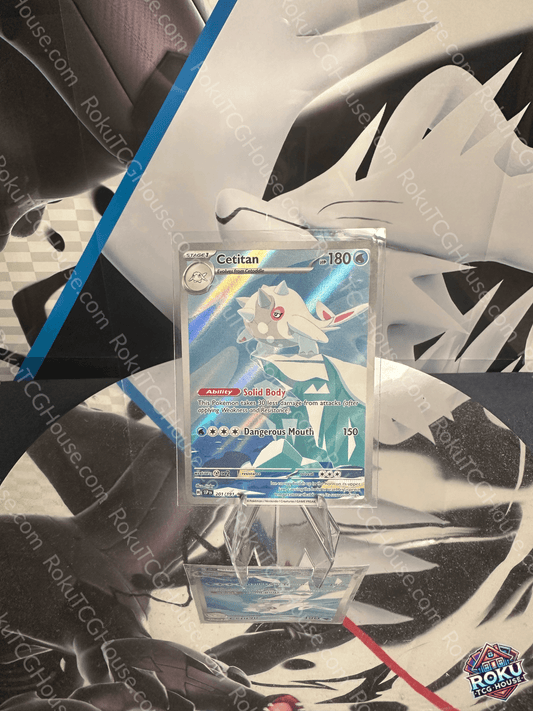 Cetitan Surging Sparks Pokemon card displayed in NM condition, featuring vibrant artwork and stats.