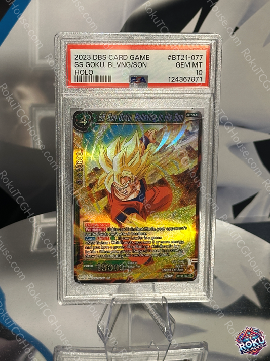 SS Son Goku, Believing In His Son - Dragon Ball Super Card (PSA 10)
