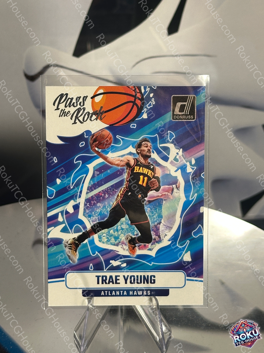 Trae Young (Pass The Rock) - Panini Donruss NBA Card (NM)