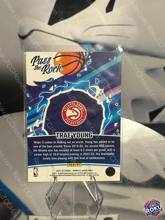 Trae Young (Pass The Rock) - Panini Donruss NBA Card (NM)