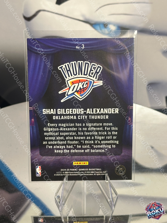 Shai Gilgeous Alexander (Magicians) - 2024 Panini Donruss NBA Card