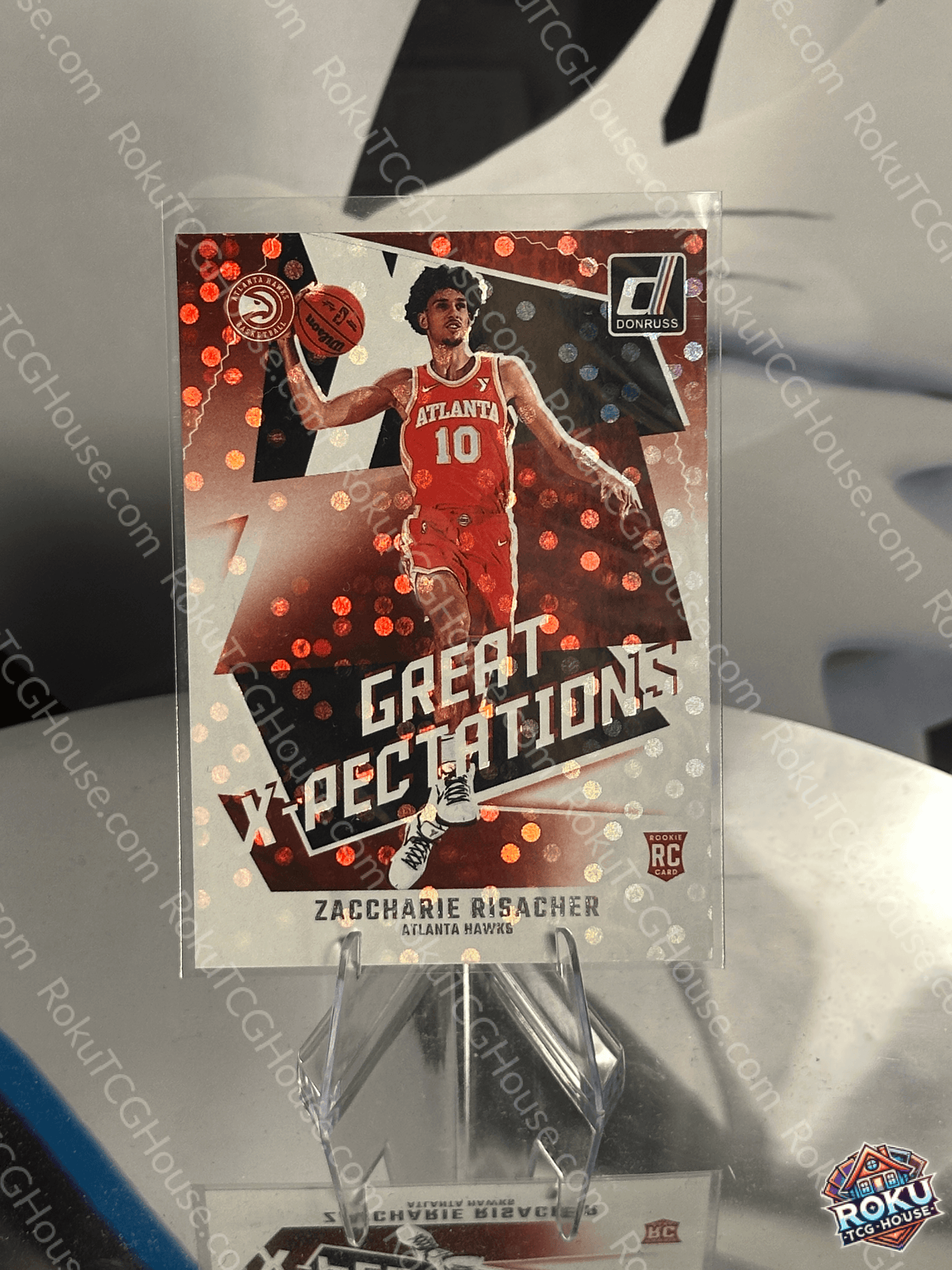 Zaccharie Risacher Great X-Pectations (Rookie, Disco) - 2024 Panini Donruss NBA Card (NM)
