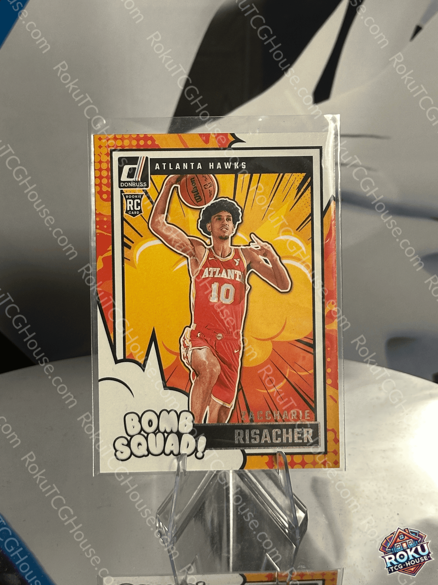 Zaccharie Risacher (Rookie Card, Bomb Squad) - 2024 Panini Donruss NBA Card (NM)