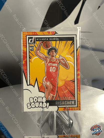 Zaccharie Risacher (Rookie Card, Bomb Squad) - 2024 Panini Donruss NBA Card (NM)