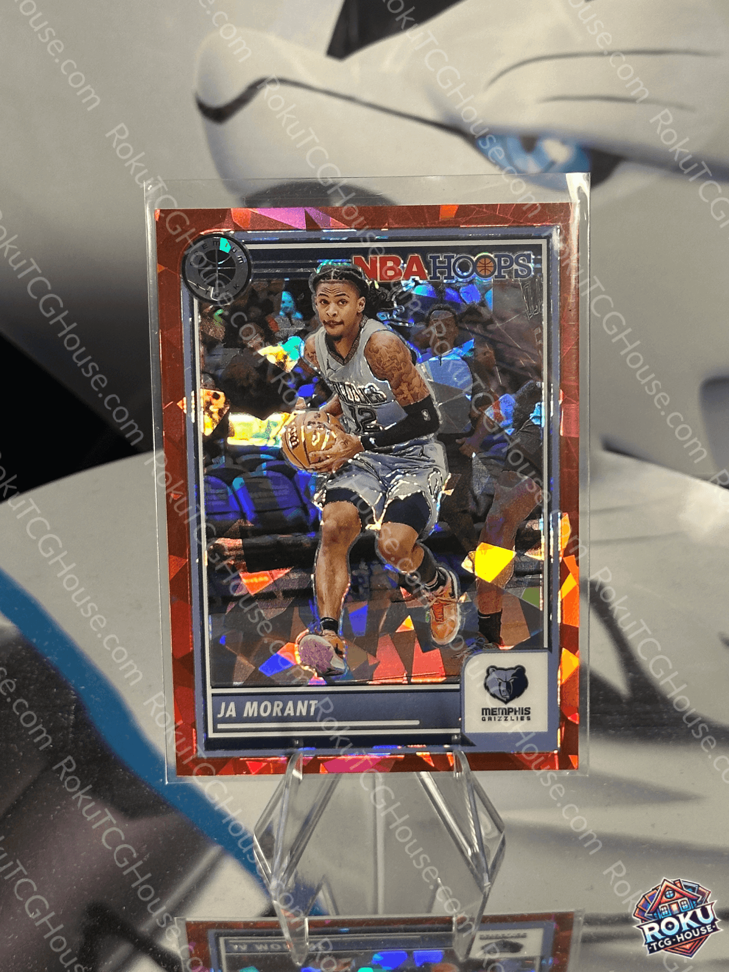 Ja Morant (88/99) (Red Ice Prizm) - 2023 Panini Premium Stock NBA Card (NM)