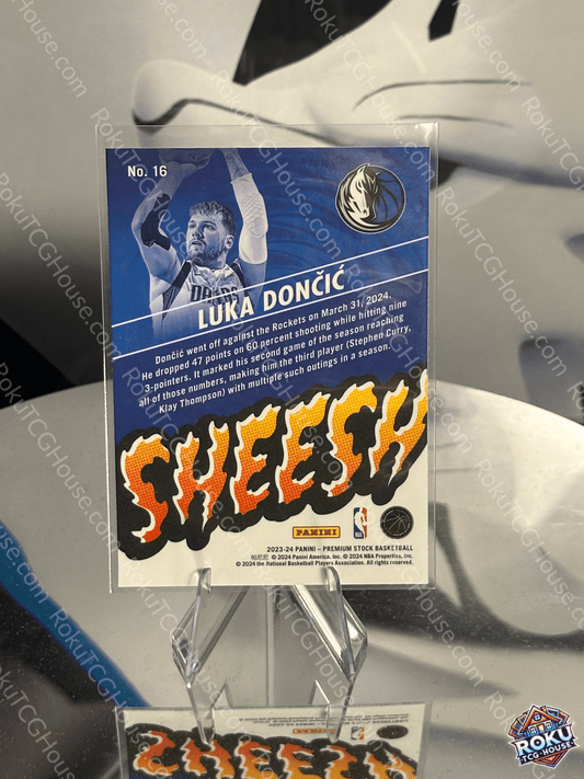 Luka Doncic (Sheesh) - 2023 Panini Premium Stock NBA Card (NM)