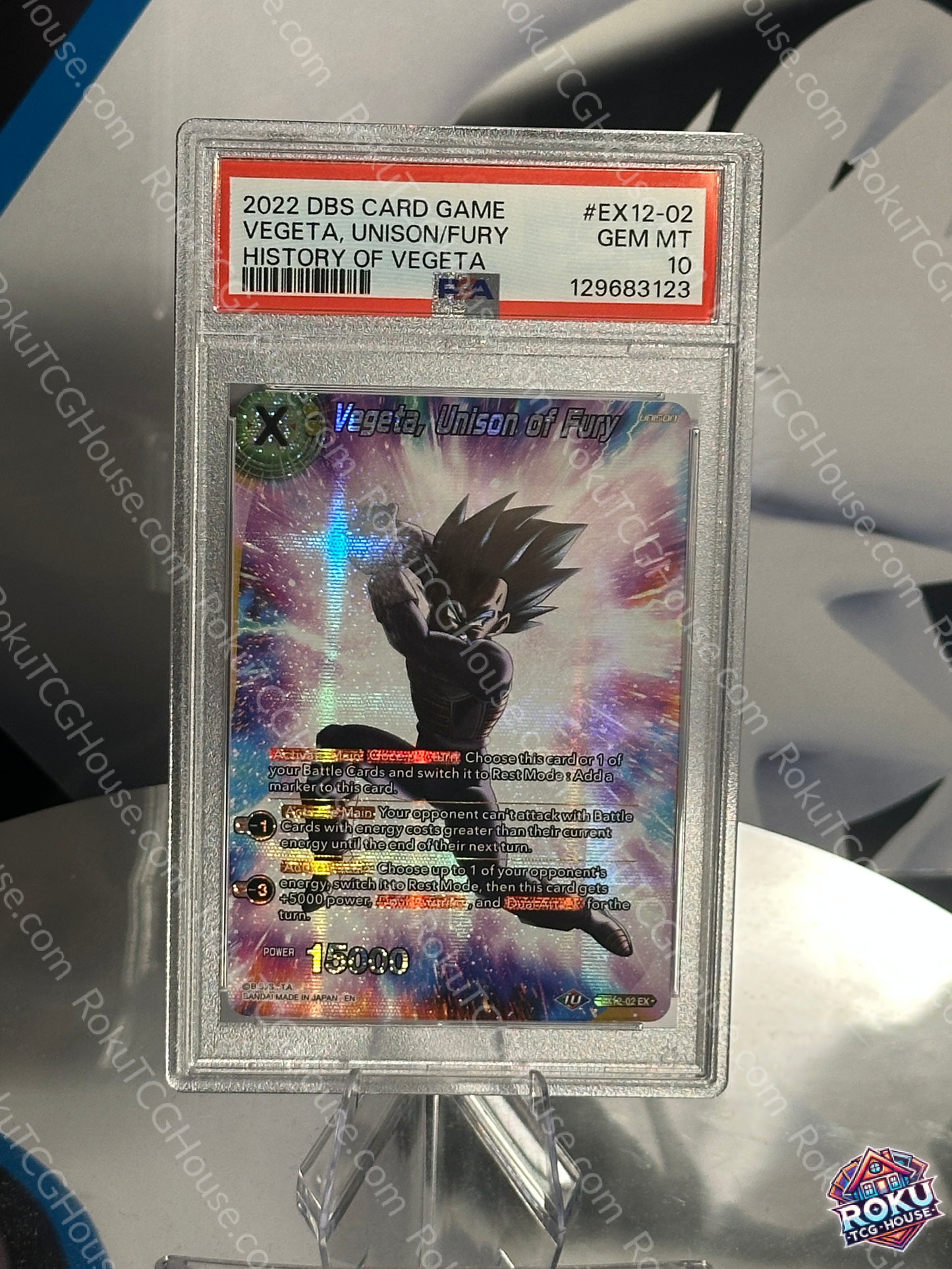 Vegeta, Unison of Fury - History of Vegeta - Dragon Ball Super Card (PSA 10)