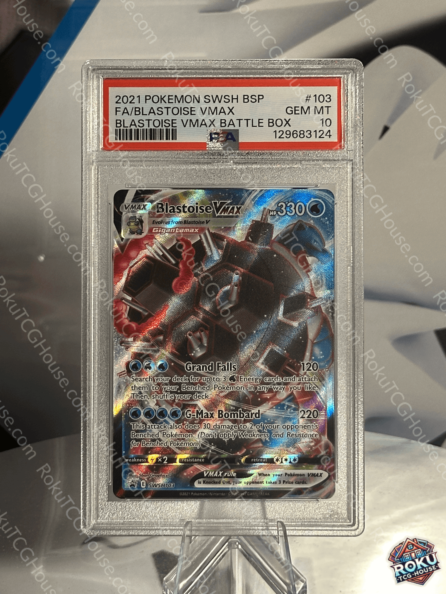 Blastoise VMax - SWSH: Promo - Pokemon Card (PSA 10) RokuTCGHouse Blastoise VMax - SWSH: Promo - Pokemon Card (PSA 10) RokuTCGHouse