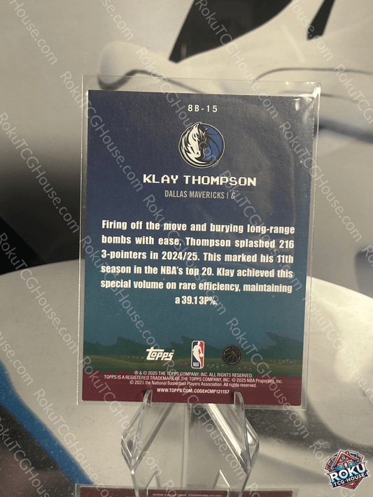 Klay Thompson (8-Bit Ballers) - '25-'26 Topps NBA Card (NM)