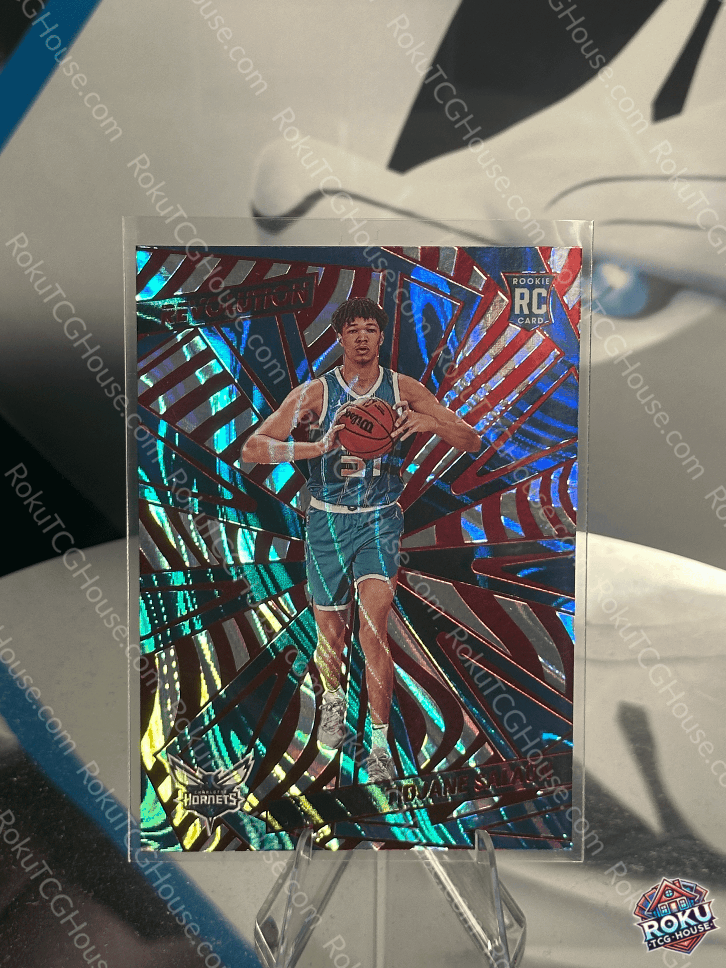 Tidjane Salaun (Teal Swirl) - '24-'25 Panini Revolution NBA Card (NM)