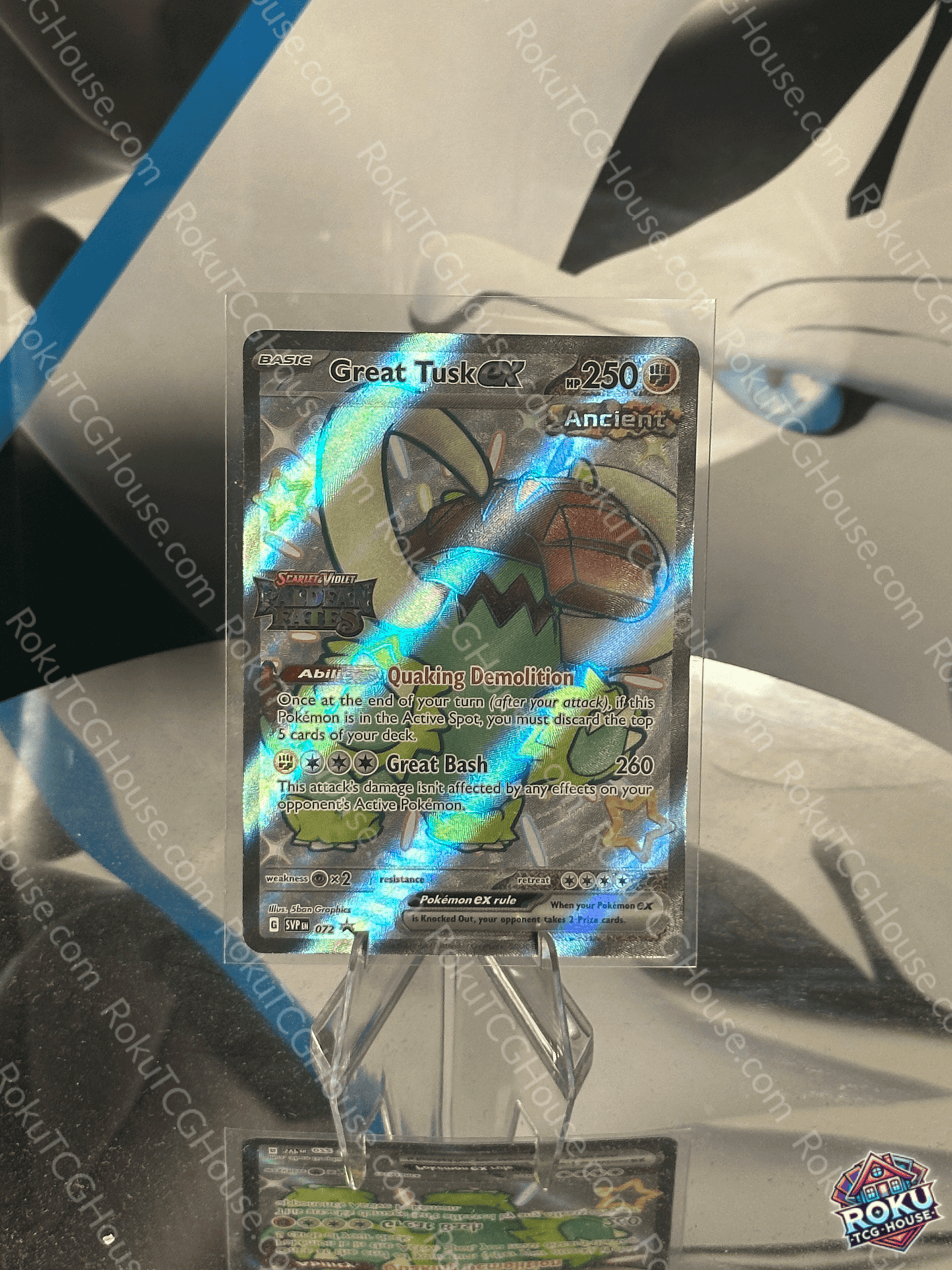 Great Tusk EX (Paldean Fates Stamp) - Paldean Fates - Pokemon Card (NM)