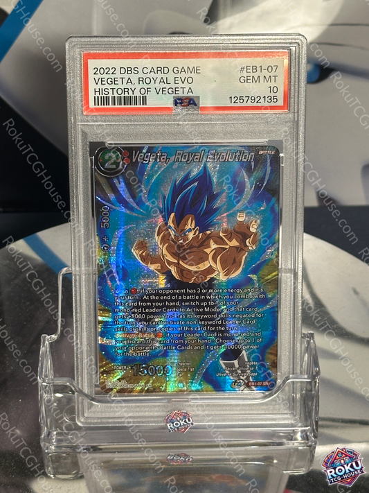Vegeta, Royal Evolution - History of Vegeta - Dragon Ball Super Card (PSA 10)
