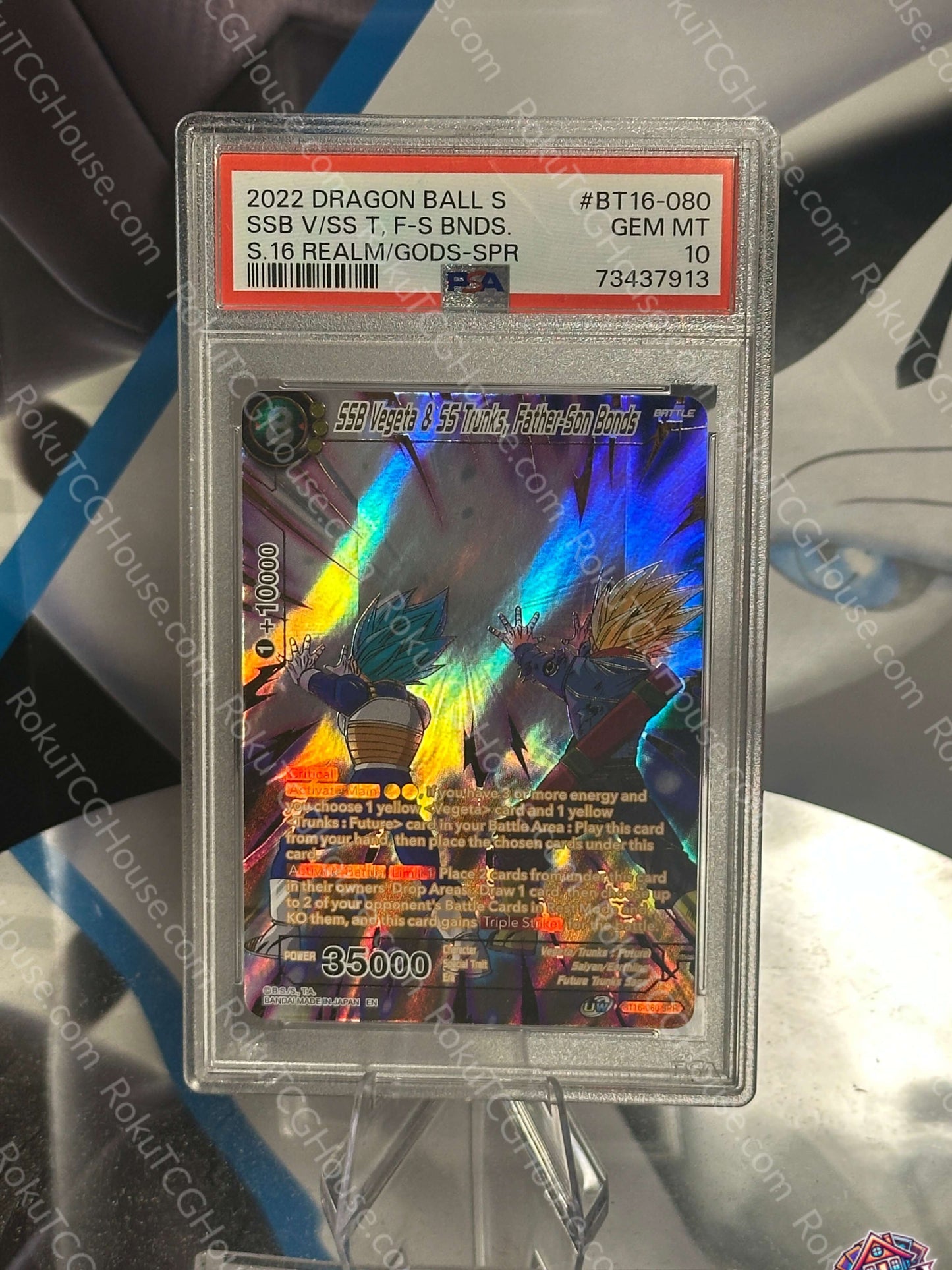 SSB Vegeta & SS Trunks, Father-Son Bonds - Dragon Ball Super Card (PSA 10)