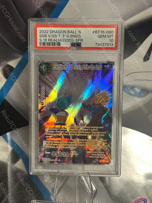 SSB Vegeta & SS Trunks, Father-Son Bonds - Dragon Ball Super Card (PSA 10)