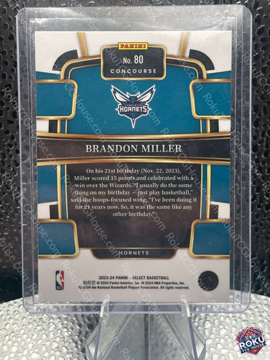 Brandon Miller Rookie 2023 NBA Card NM