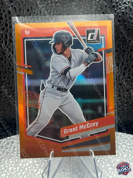 Grant McCray 2023 MLB Card Orange Variant Near Mint front