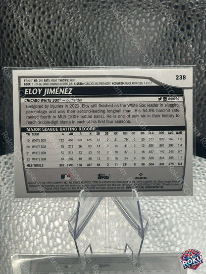Eloy Jimenez 2023 MLB card back baseball collectible NM