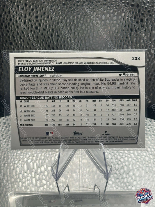 Eloy Jimenez 2023 MLB card back baseball collectible NM