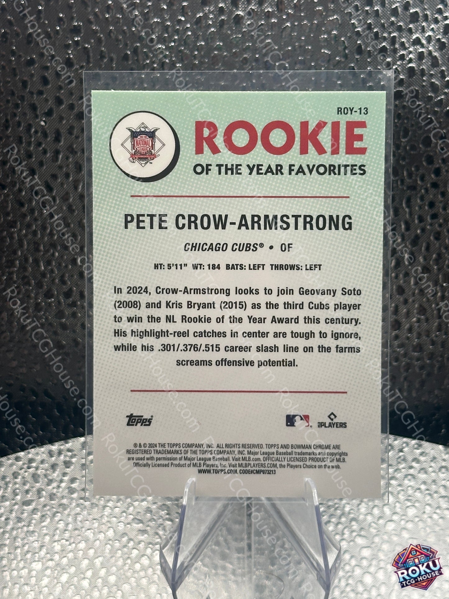 Pete Crow-Armstrong (ROY-13) [Rookie] - 2024 MLB Card (NM)