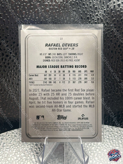 Rafael Devers (#22) - 2022 MLB Card (NM)