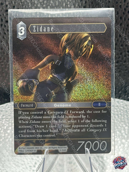 Zidane (3-154S) (Foil) - Opus III - Final Fantasy TCG Card (NM)