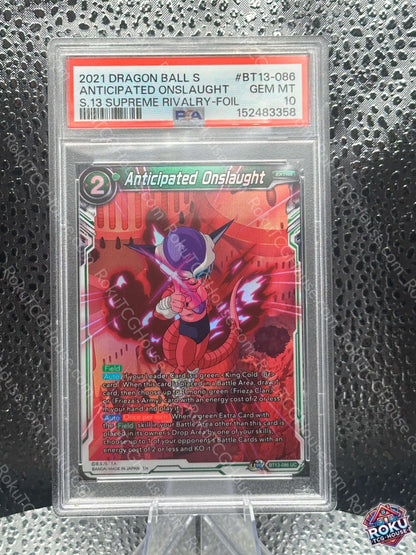 Anticipated Onslaught Supreme Rivalry Dragon Ball Super Card PSA 10 front