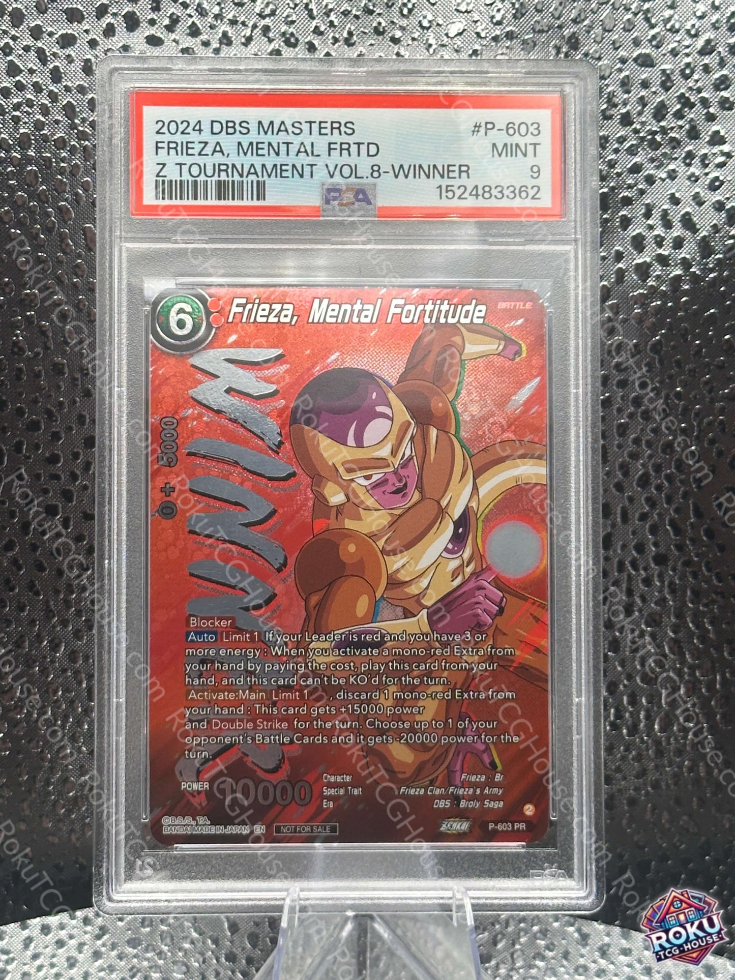 Frieza, Mental Fortitude (P-603) - Tournament Promotion Cards - Dragon Ball Super Card (PSA 9)