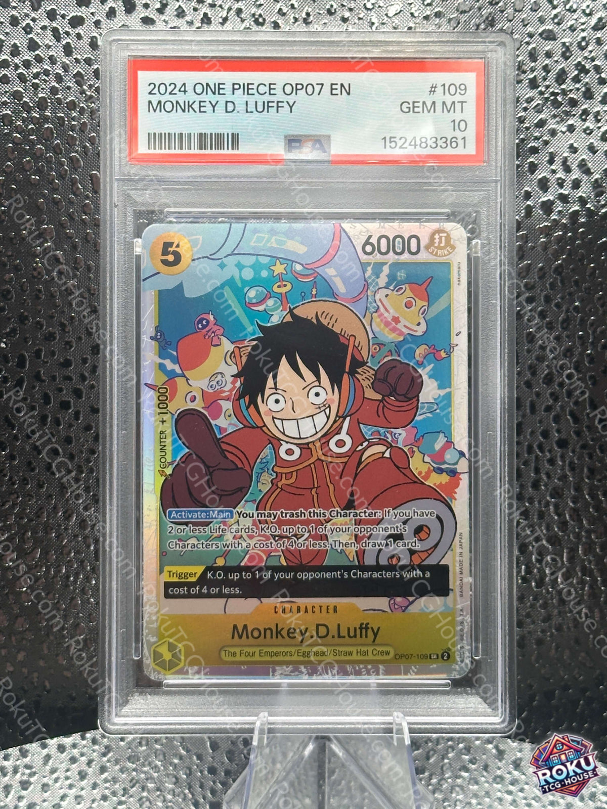 Monkey D. Luffy 500 Years in the Future One Piece Card PSA 10
