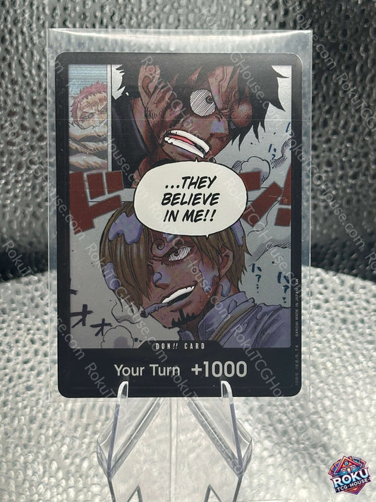 Don They Believe In Me Fist of Divine Speed One Piece Card NM front