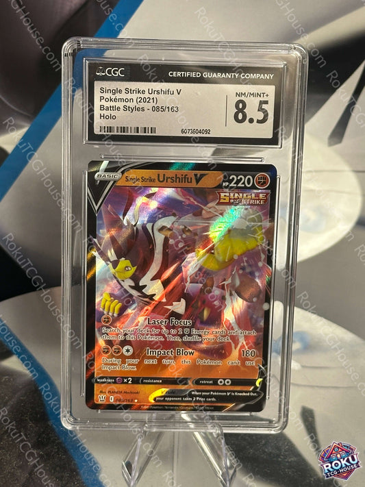 Urshifu V CGC 8.5 Pokemon Card - Battle Styles Single Strike
