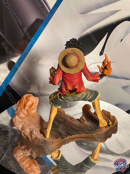 Monkey D. Luffy One Piece anime figure close up display