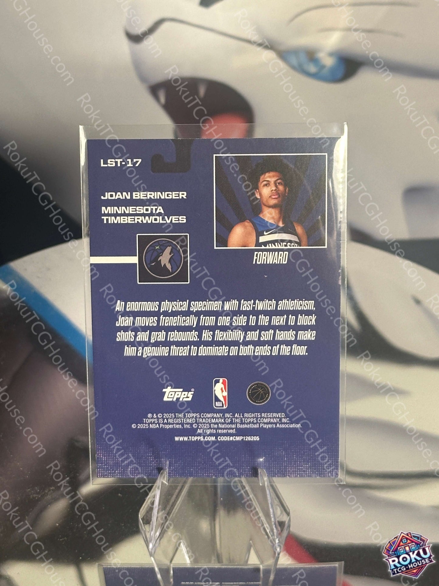 Joan Beringer Topps NBA Card Rookie Limited Stock Legends 2025 NM back