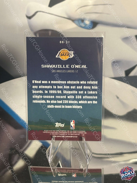 Shaquille O'Neal 8-Bit Ballers 2025 Topps NBA Card back NM