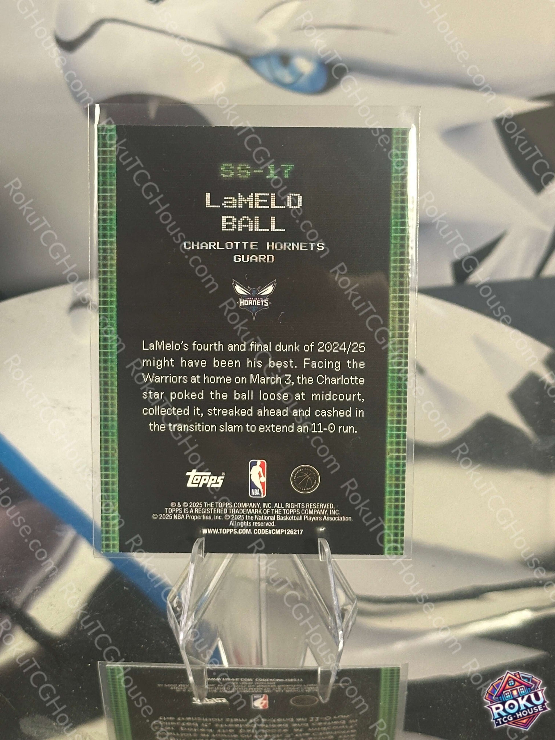 LaMelo Ball Topps NBA Card Scan and Slam 2025 NM back