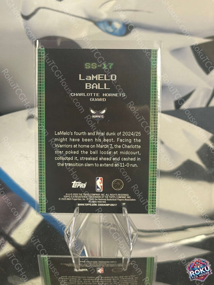 LaMelo Ball Topps NBA Card Scan and Slam 2025 NM back