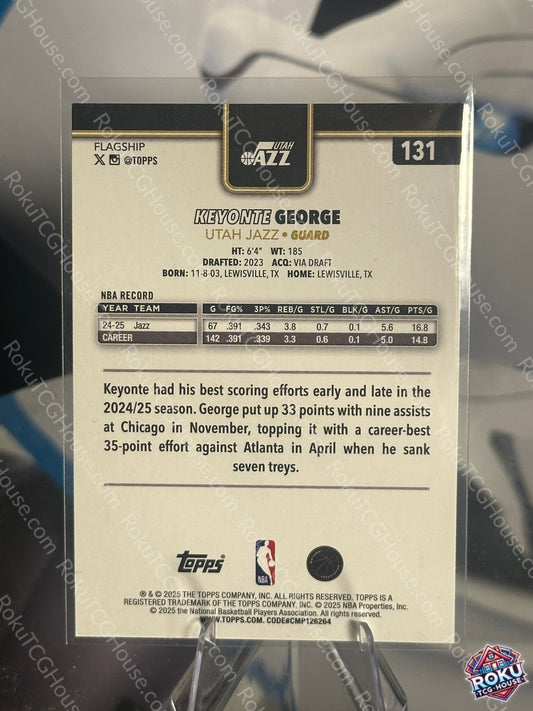 Keyonte George (Blackout) - 2025 Topps NBA Card (NM)