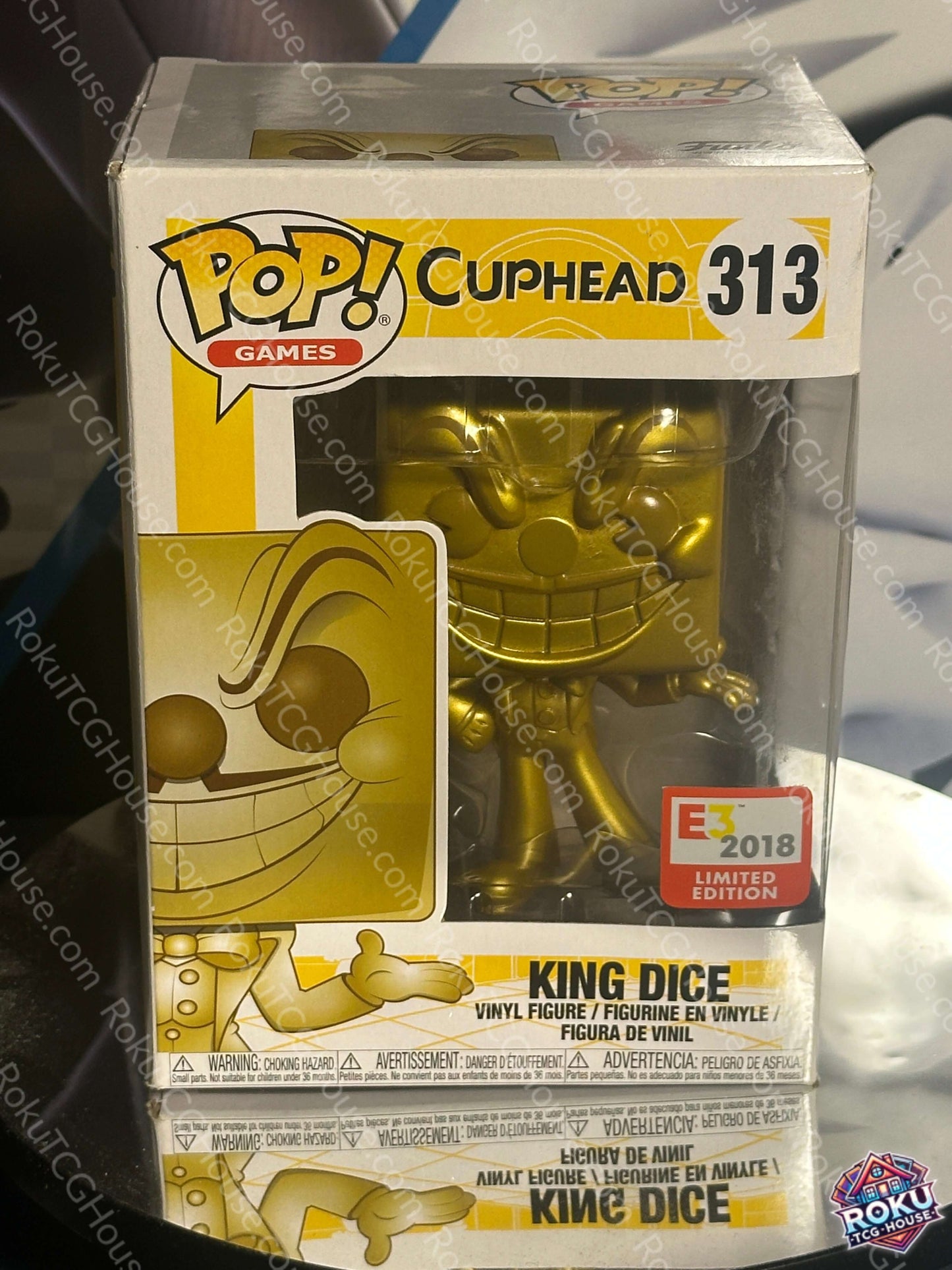 King Dice Funko Pop Cuphead Vinyl Figure Gold E3 2018 #313