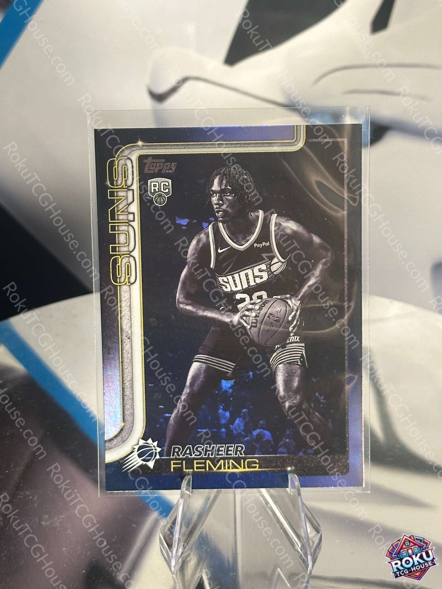 Rasheer Fleming Rookie Card Blackout 2025 Topps NBA Card NM