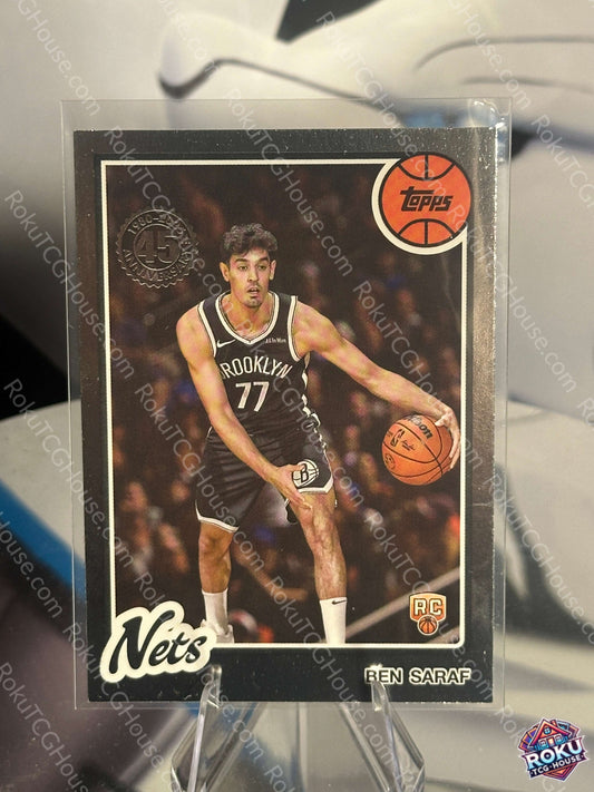Ben Saraf rookie card 2025 Topps NBA NM