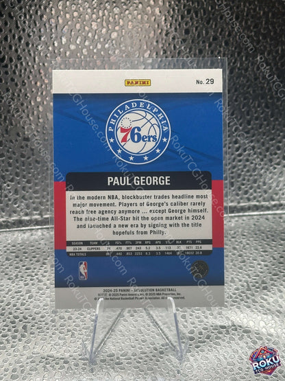 Paul George 2024 Panini Revolution NBA Card NM back
