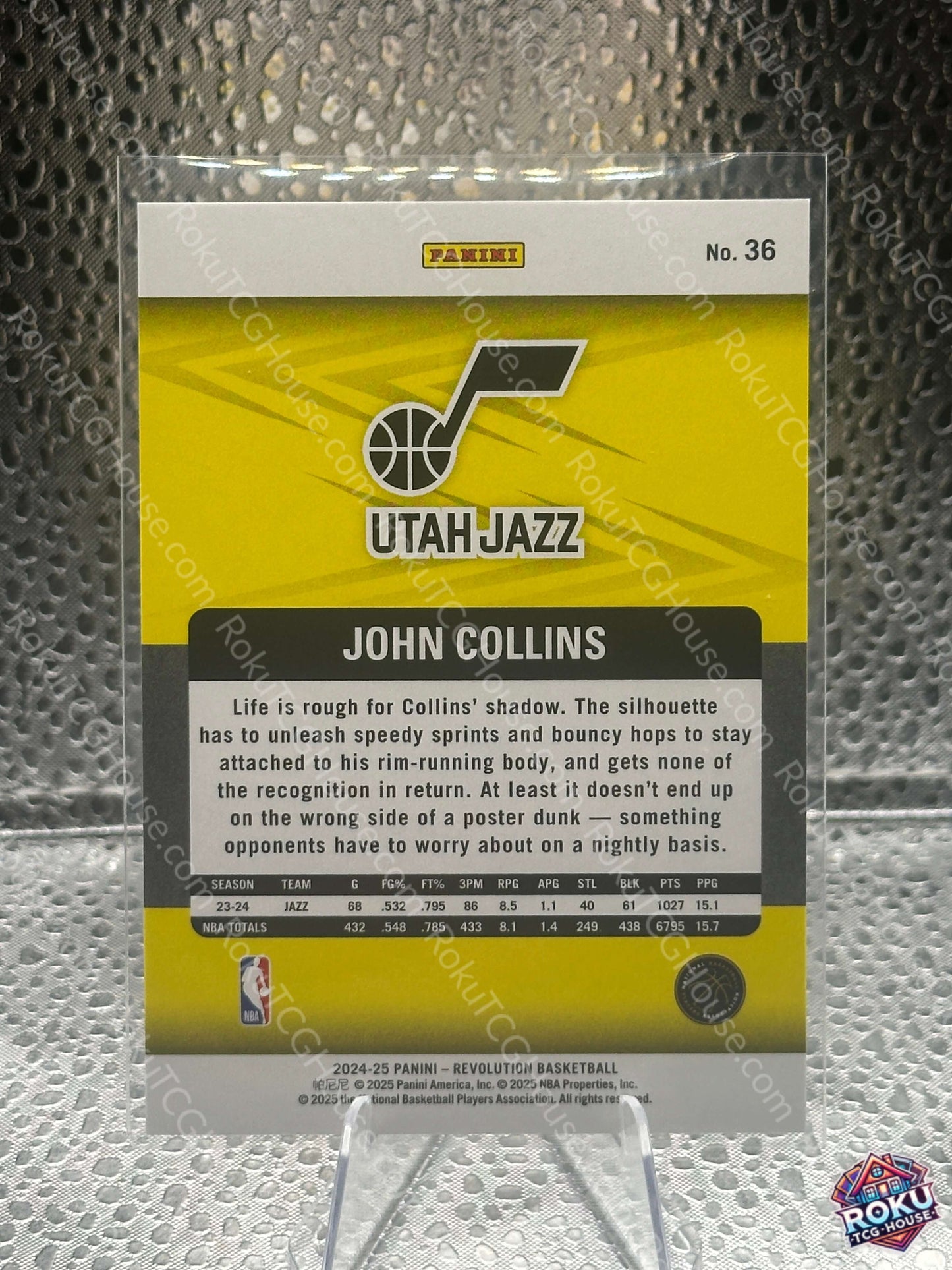 John Collins 2024 Panini Revolution NBA Card NM back