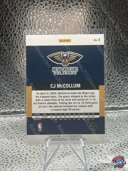 CJ McCollum 2024 Panini Revolution NBA Card NM back